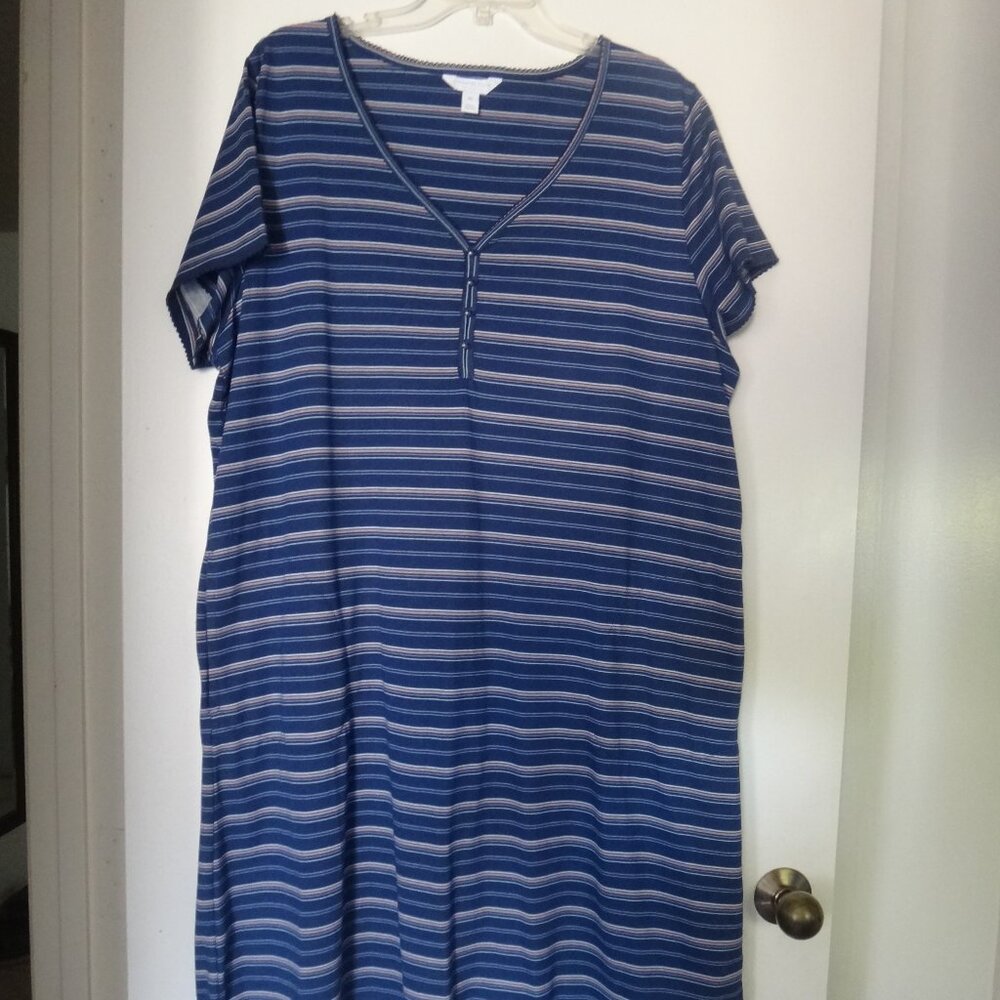 Charter Club Plus  Women's Striped Sleeve Dress Sz 2 X